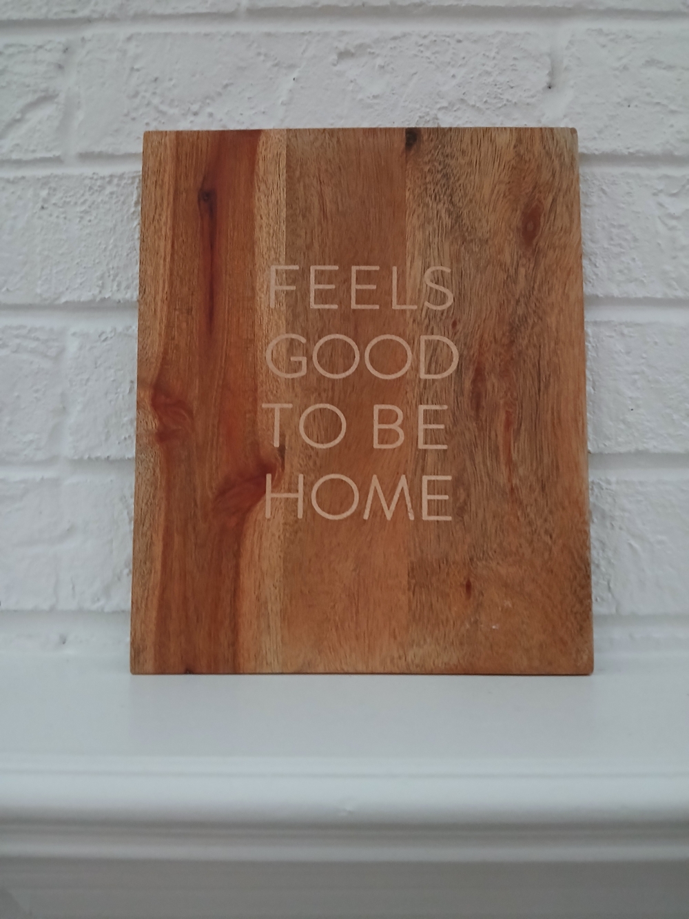 Wooden Wall Plaque "Feels Good to Be Home" - Natural Brown By Magnolia